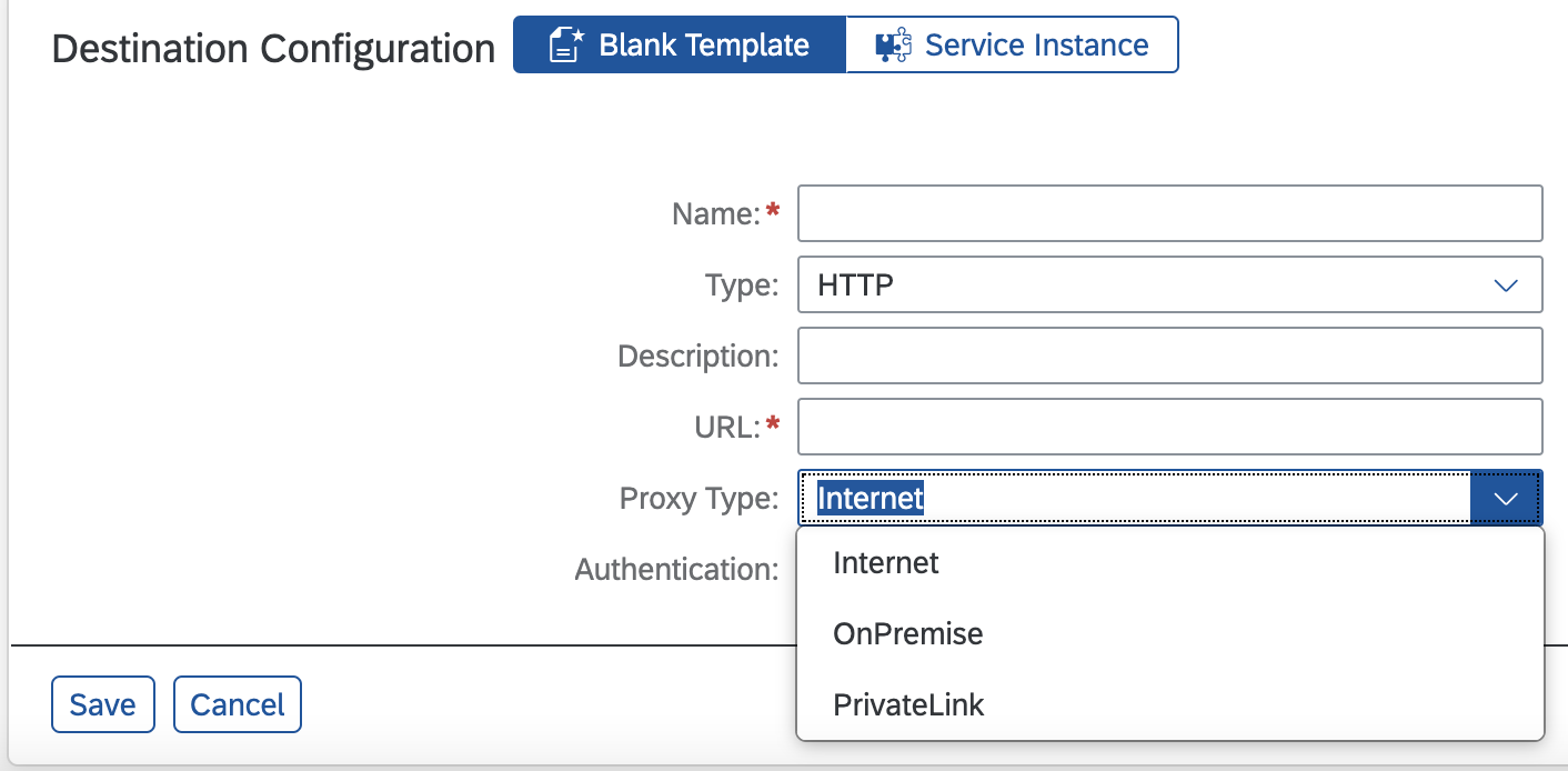 Destination on SAP BTP