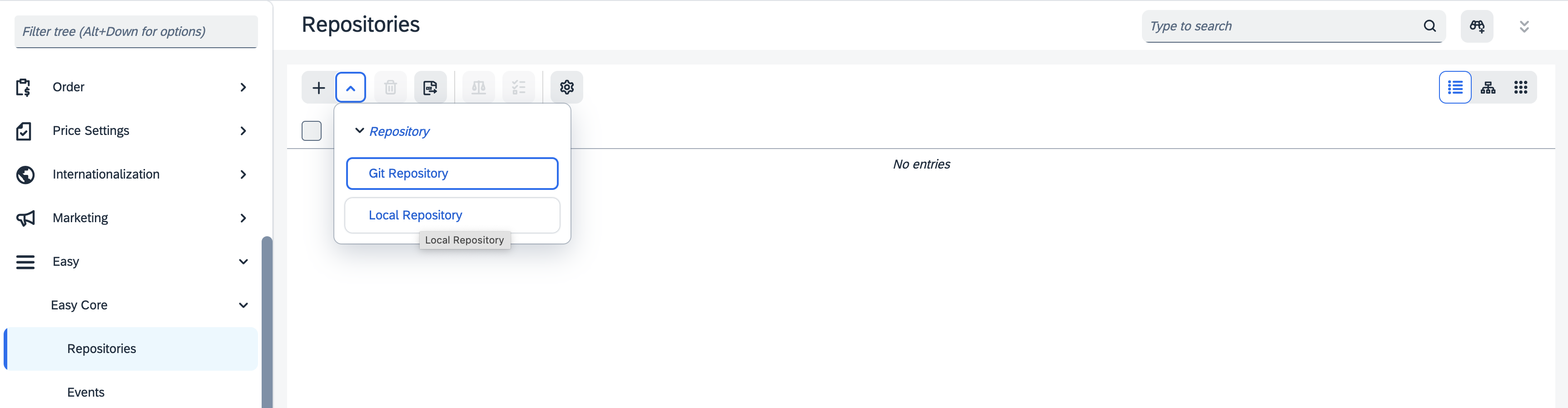Easy Repository Navigation in Backoffice