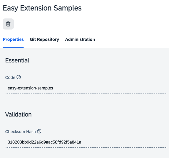 Generated Checksum Hash in Backoffice