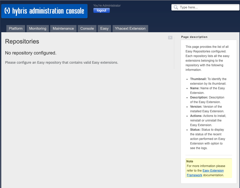 No repository configured