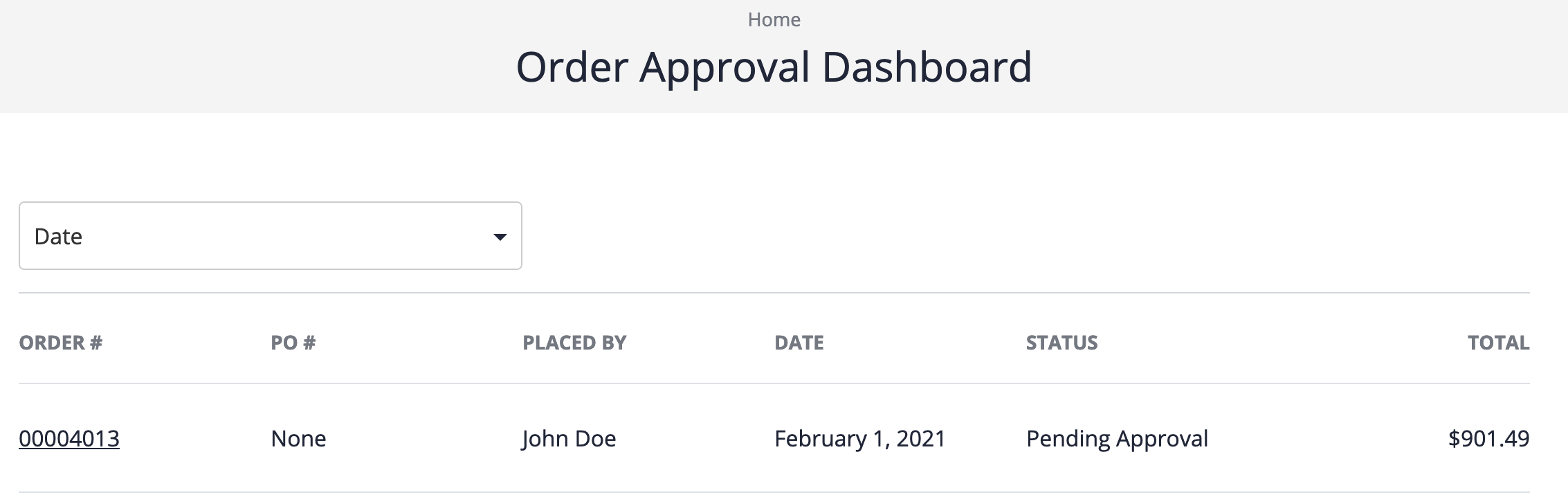 Approval Dashboard