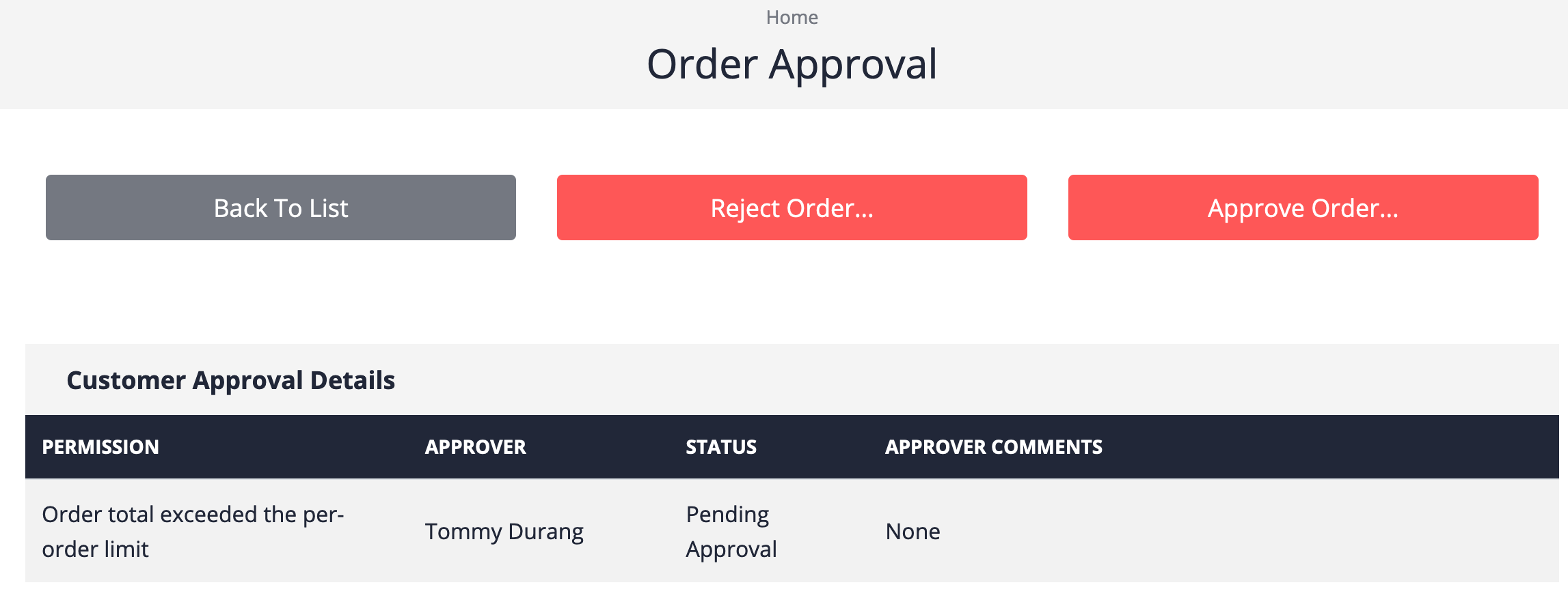 Order Approval Accept Reject